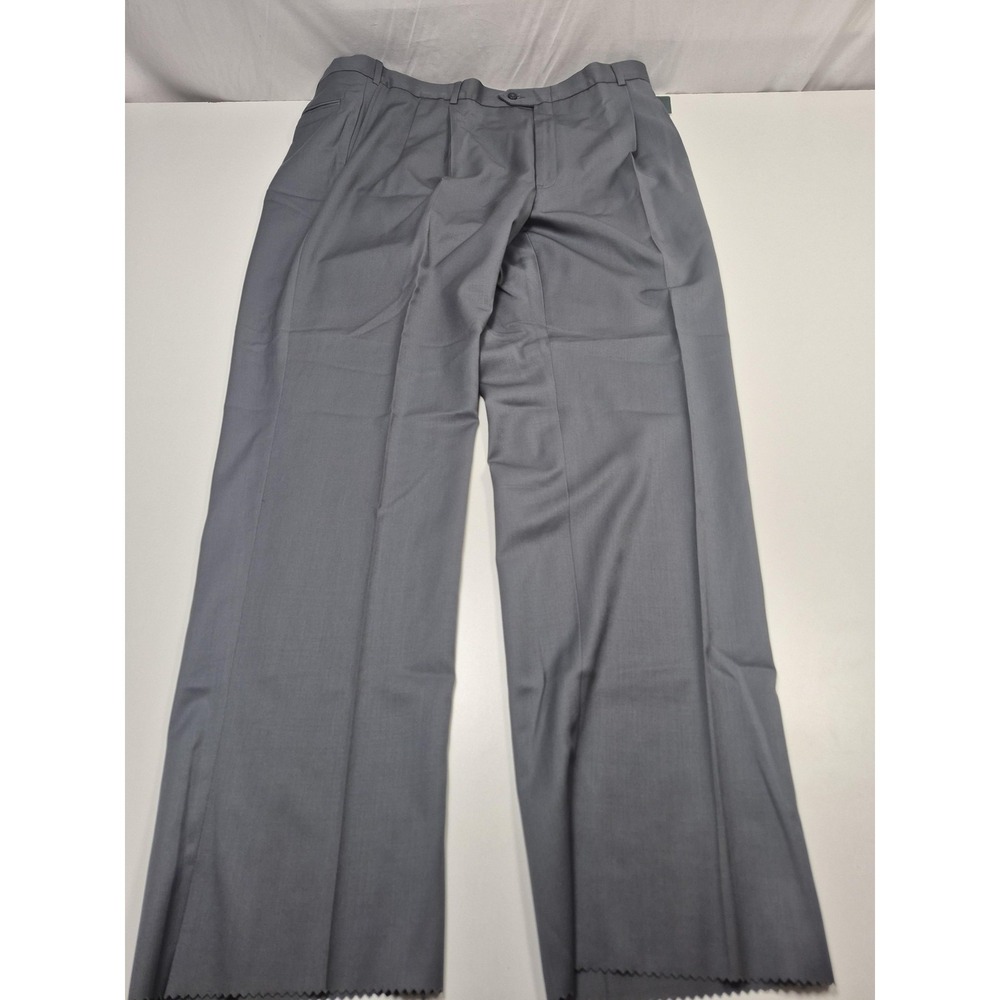 Palm Beach Reflex Dress Pants Men's 46x36 Gray Wool Pleated Big & Tall NWT